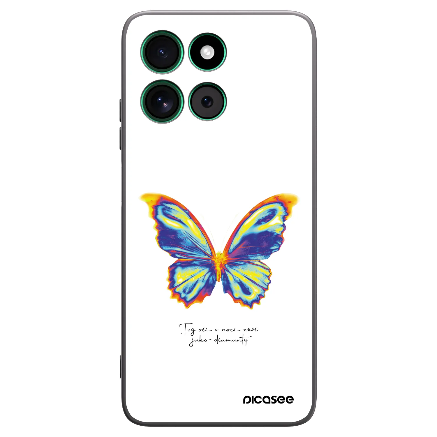 Picasee silikónový čierny obal pre Motorola Moto G57 Power - Diamanty White