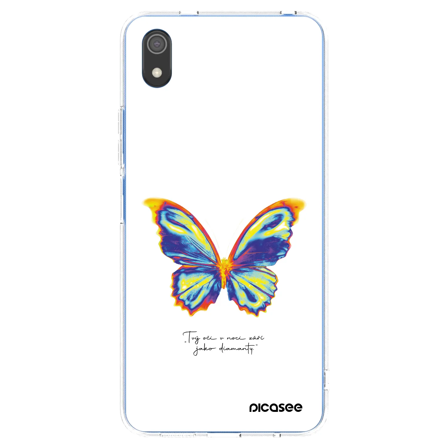 Silikónový prehľadný obal pre Xiaomi Redmi 7A - Diamanty White