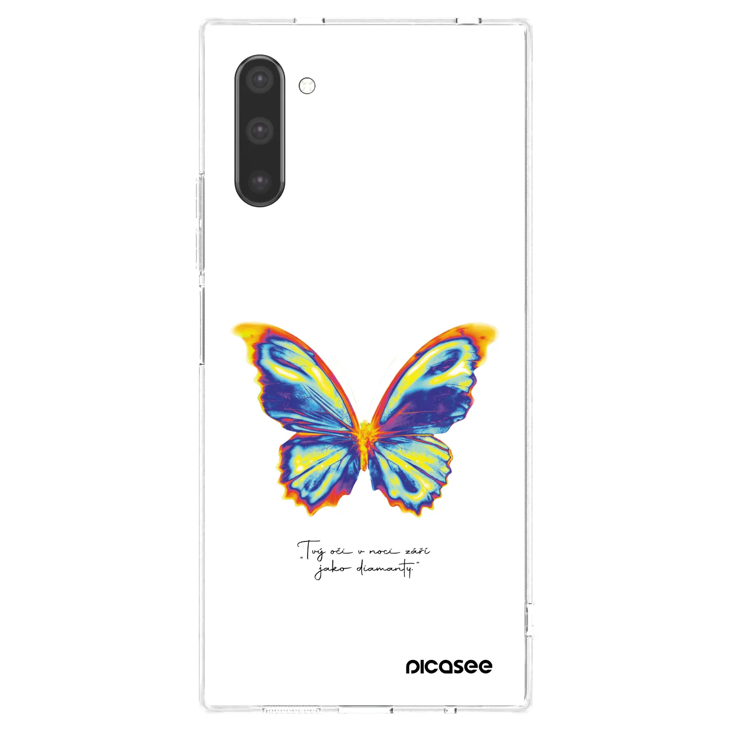 Picasee silikónový prehľadný obal pre Samsung Galaxy Note 10 N970F - Diamanty White