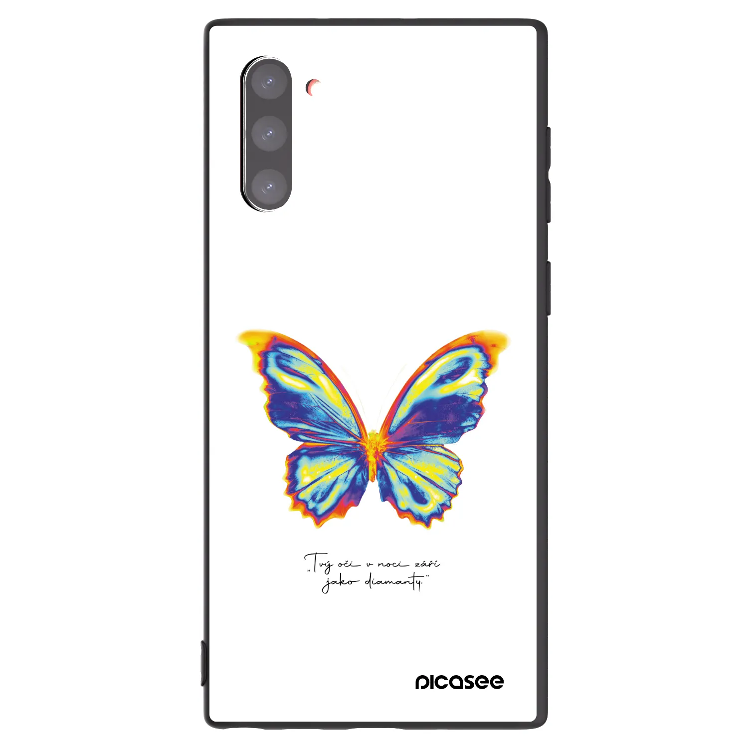 Picasee silikónový čierny obal pre Samsung Galaxy Note 10 N970F - Diamanty White