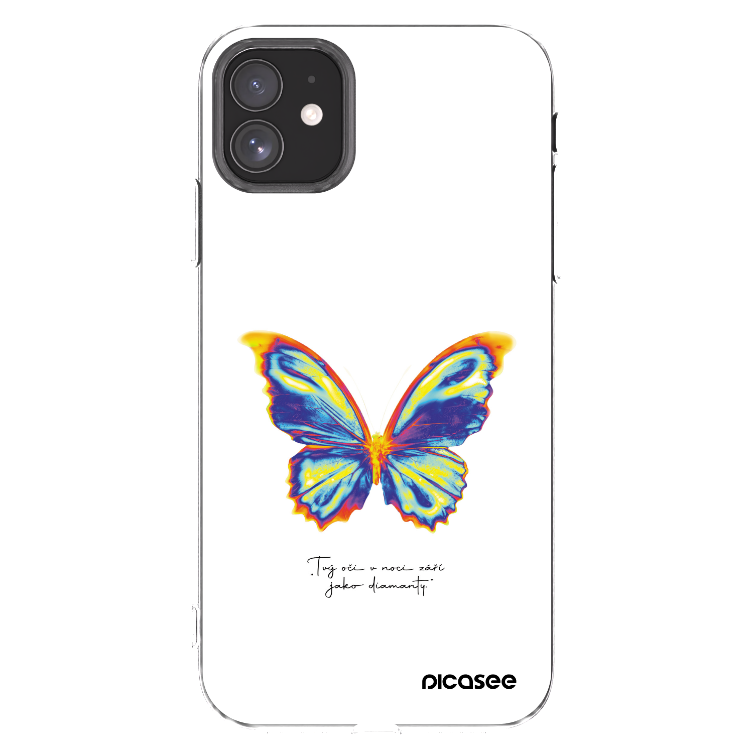 Picasee silikónový prehľadný obal pre Apple iPhone 11 - Diamanty White