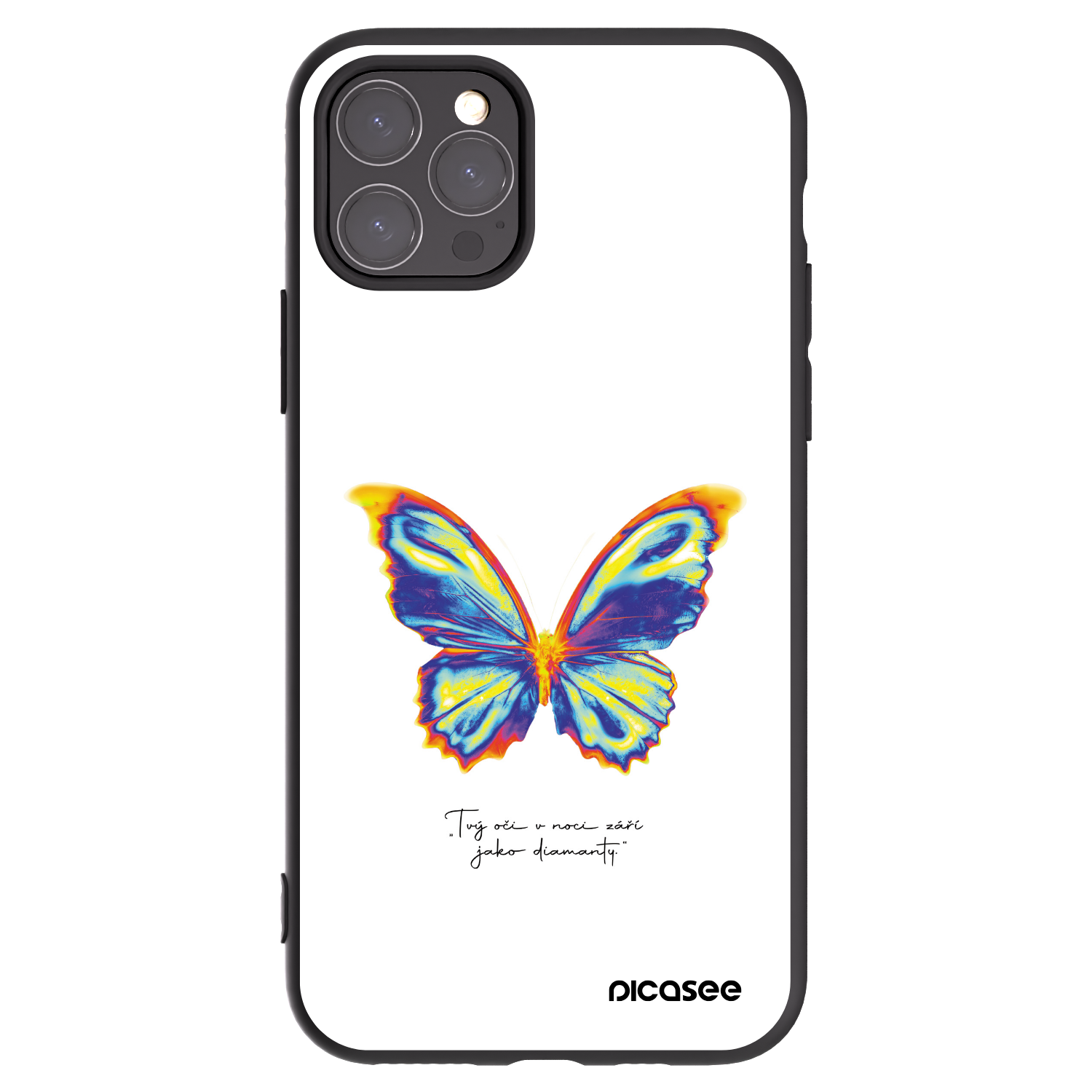 Picasee silikónový čierny obal pre Apple iPhone 11 Pro - Diamanty White