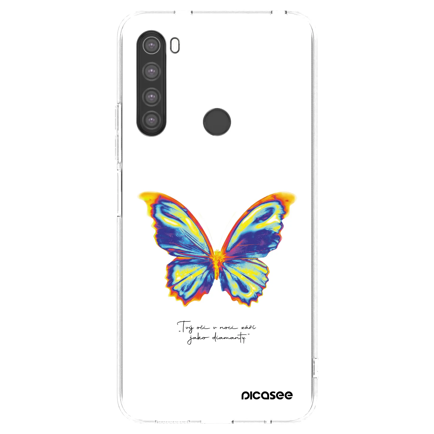 Picasee silikónový prehľadný obal pre Xiaomi Redmi Note 8 - Diamanty White