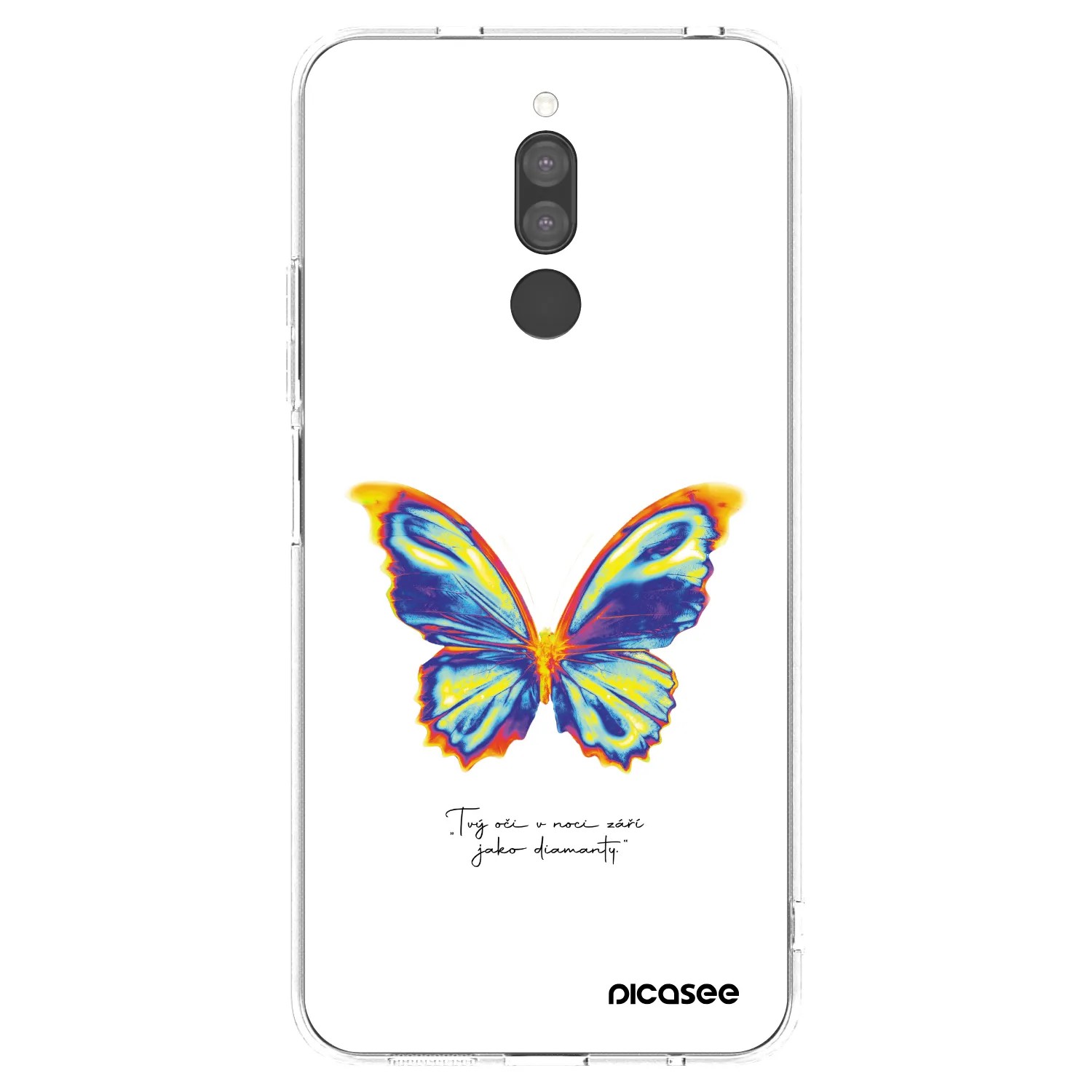 Silikónový prehľadný obal pre Xiaomi Redmi 8 - Diamanty White