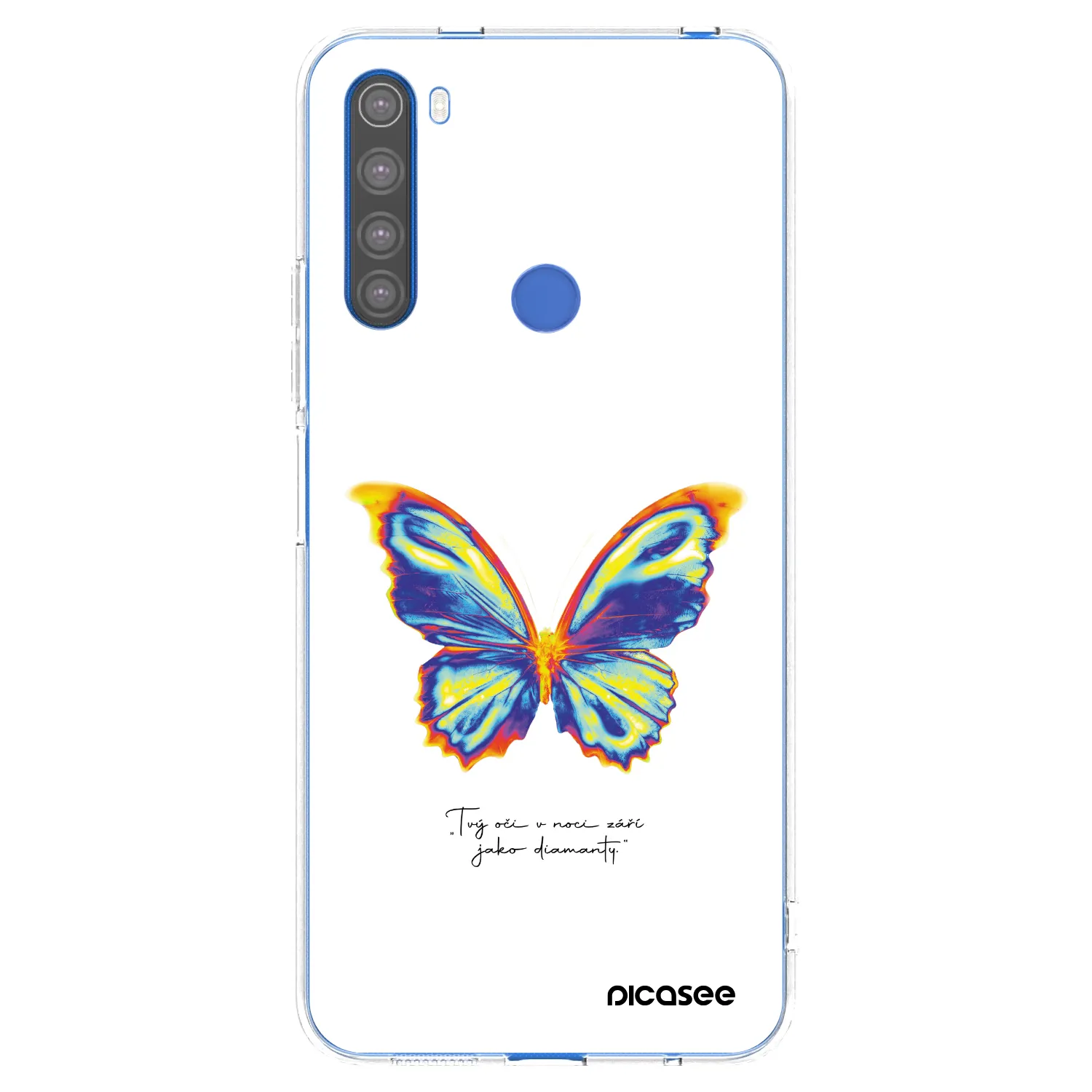 Silikónový prehľadný obal pre Xiaomi Redmi Note 8T - Diamanty White