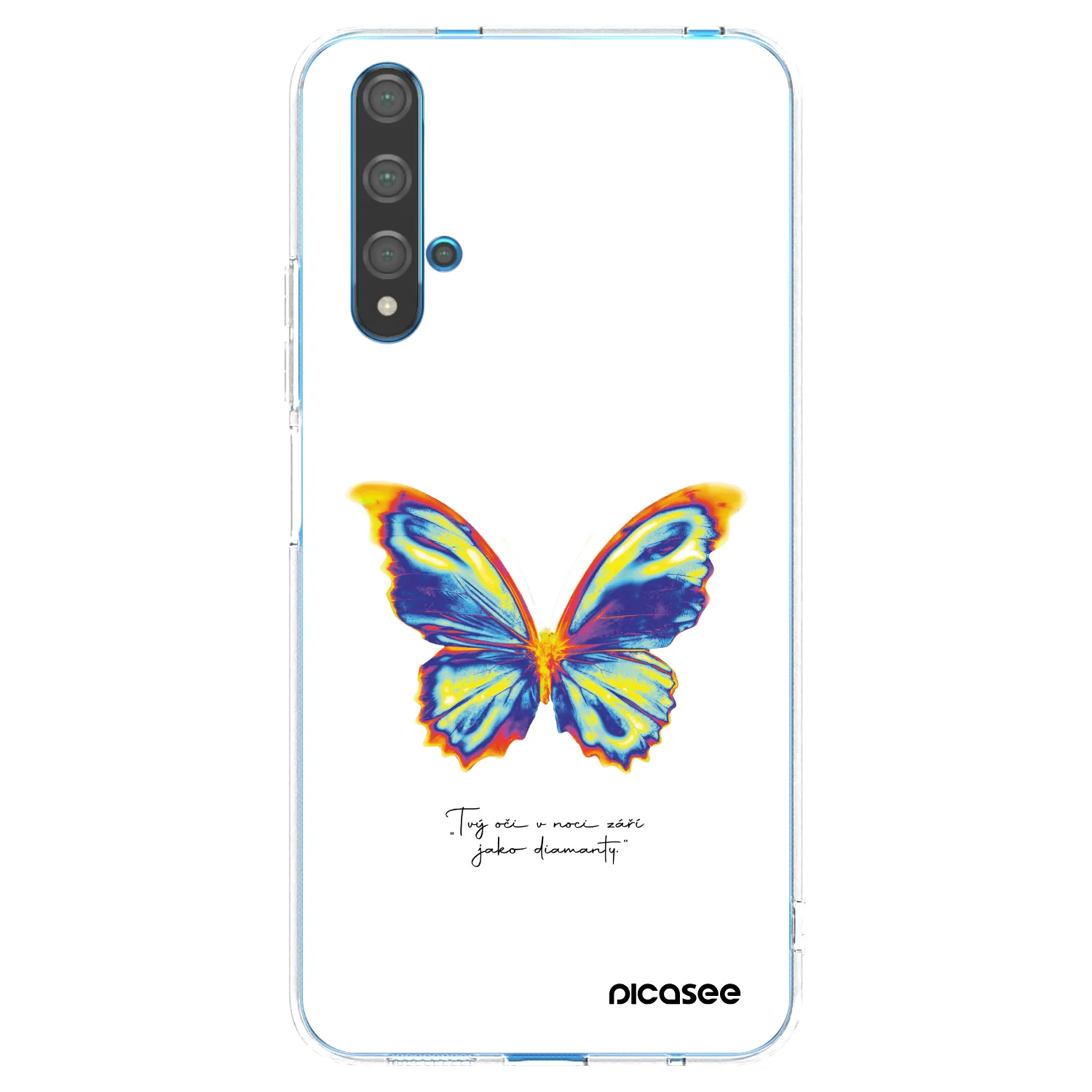 Picasee silikónový prehľadný obal pre Huawei Nova 5T - Diamanty White