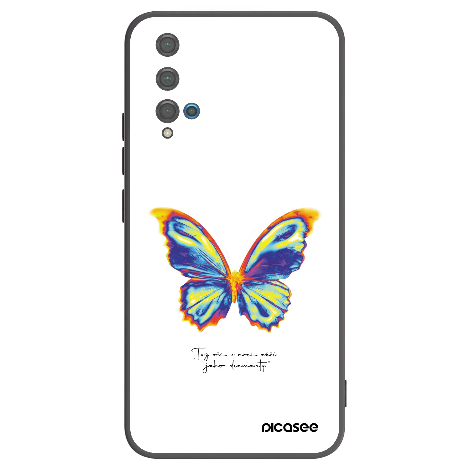 Picasee silikónový čierny obal pre Huawei Nova 5T - Diamanty White