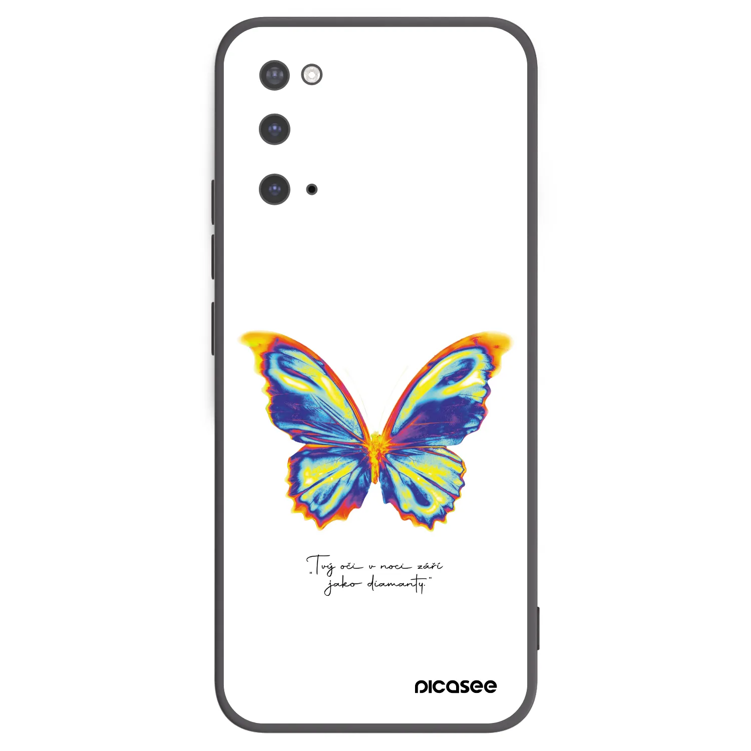 Picasee silikónový čierny obal pre Samsung Galaxy S20 G980F - Diamanty White