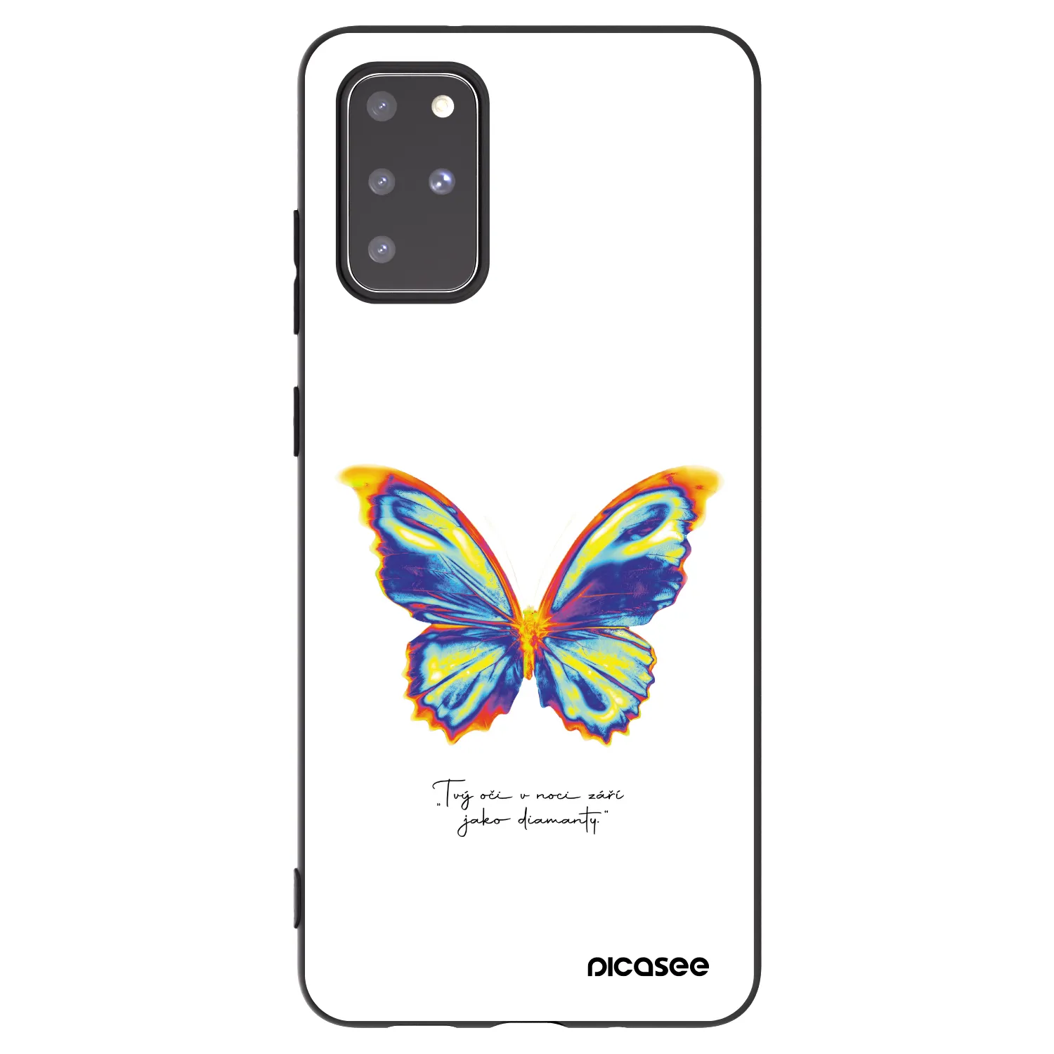 Picasee silikónový čierny obal pre Samsung Galaxy S20+ G985F - Diamanty White