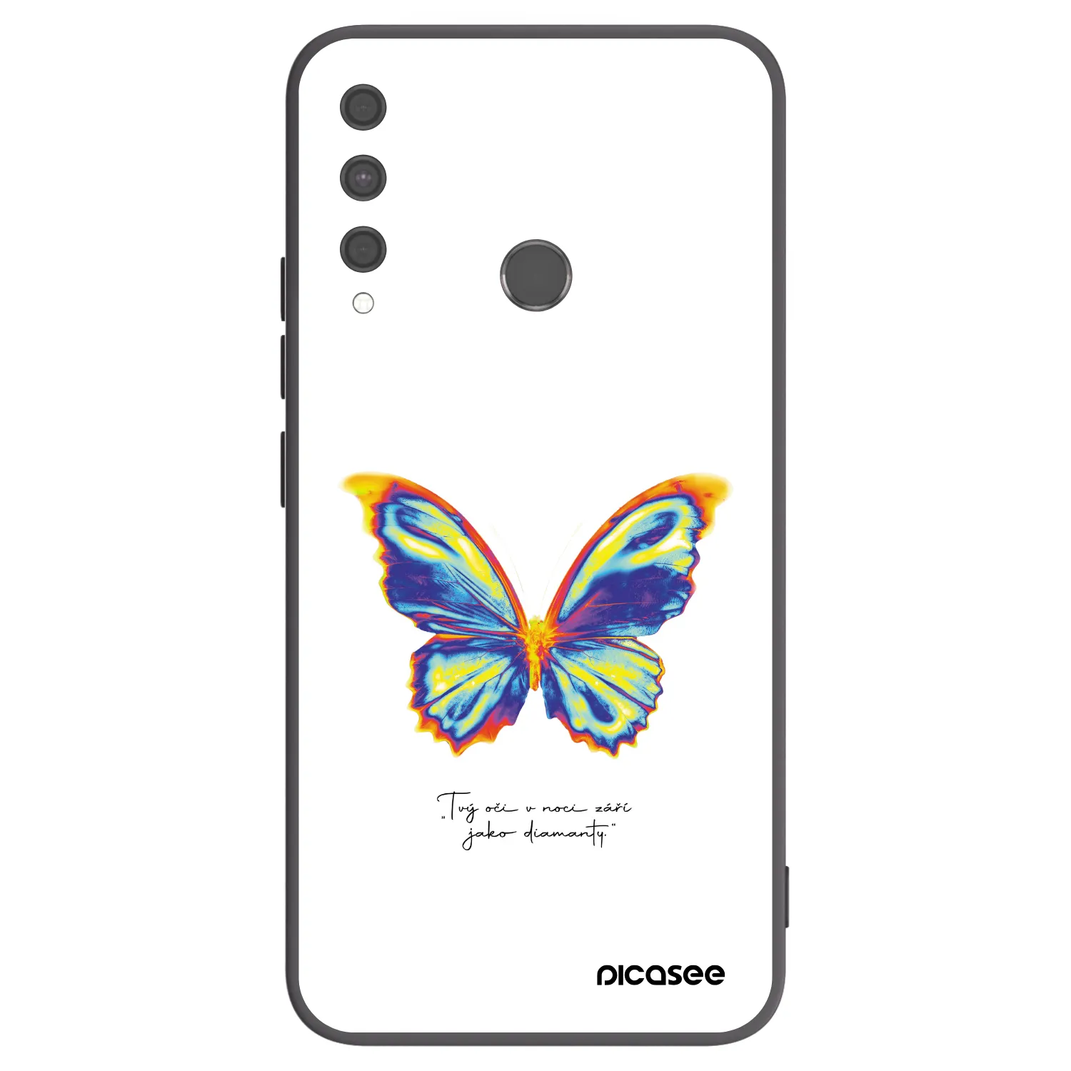 Picasee silikónový čierny obal pre Huawei P40 Lite E - Diamanty White