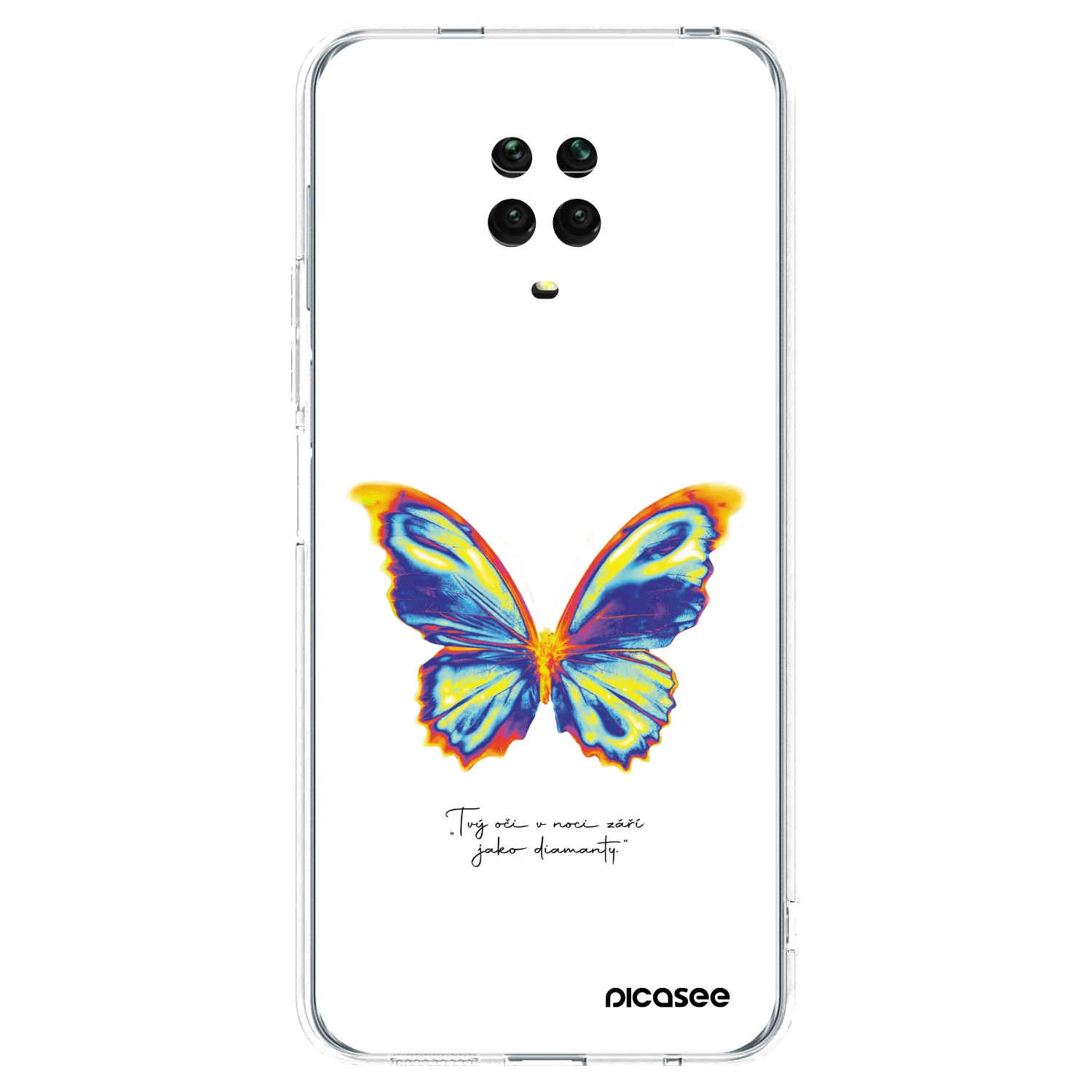 Picasee silikónový prehľadný obal pre Xiaomi Redmi Note 9 Pro - Diamanty White