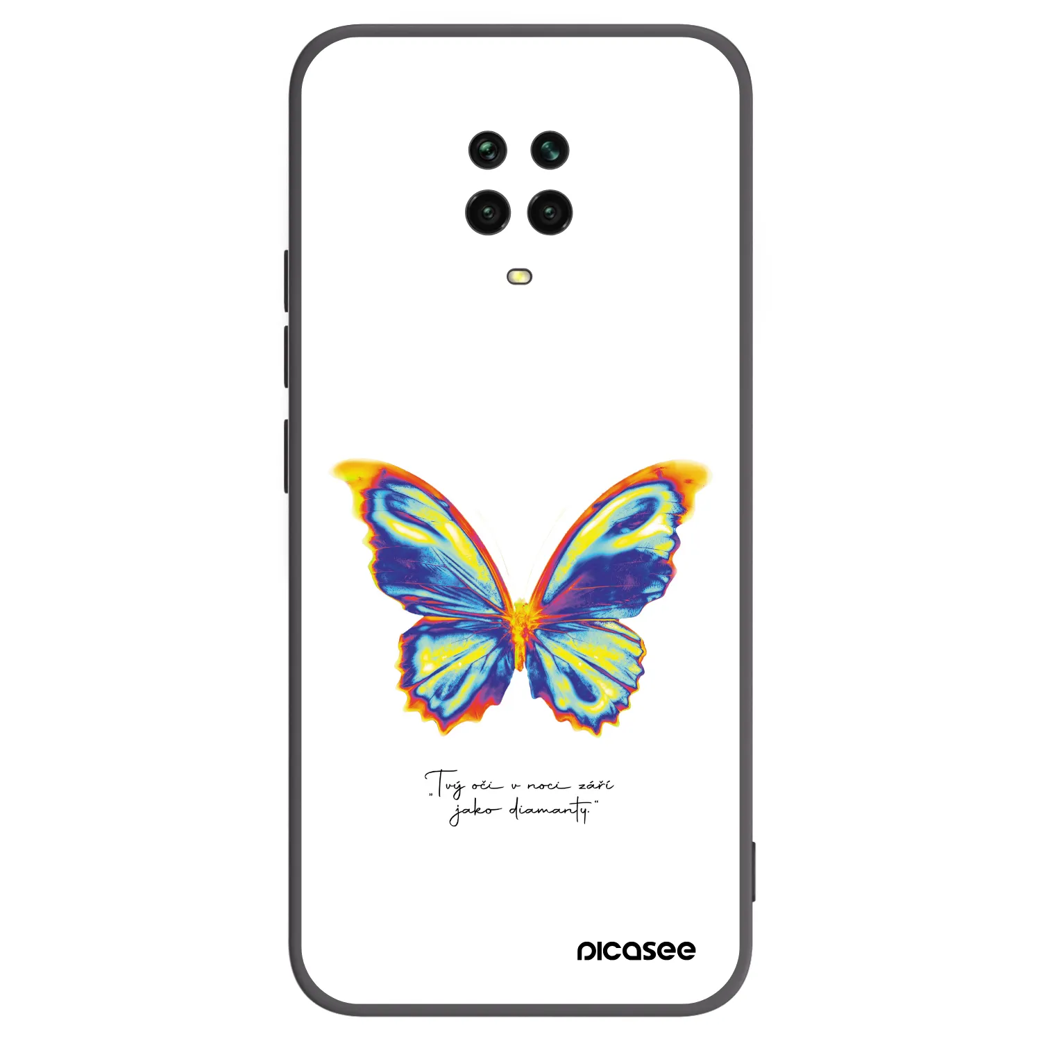 Picasee silikónový čierny obal pre Xiaomi Redmi Note 9 Pro - Diamanty White