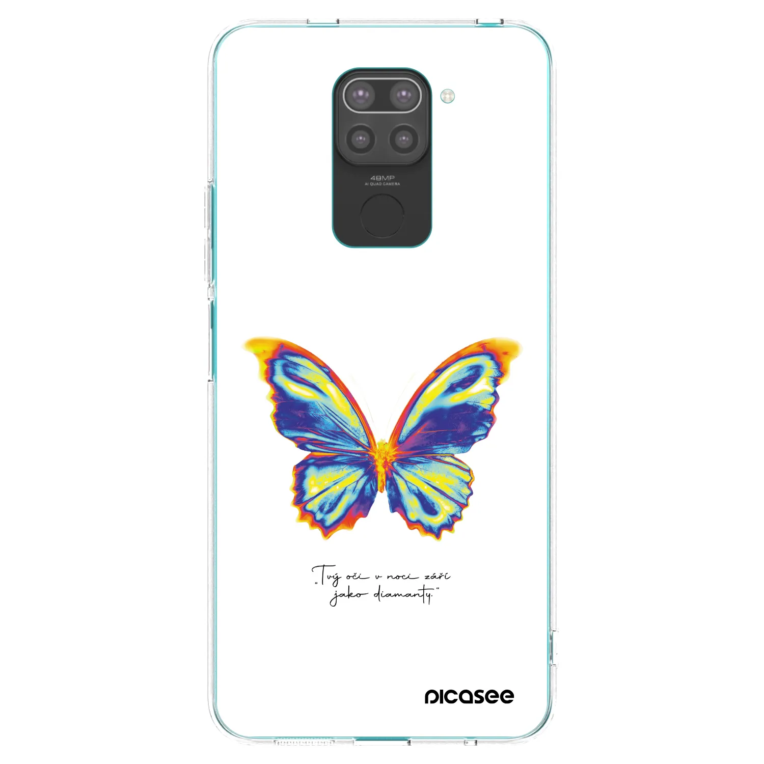 Picasee silikónový čierny obal pre Xiaomi Redmi Note 9 - Diamanty White