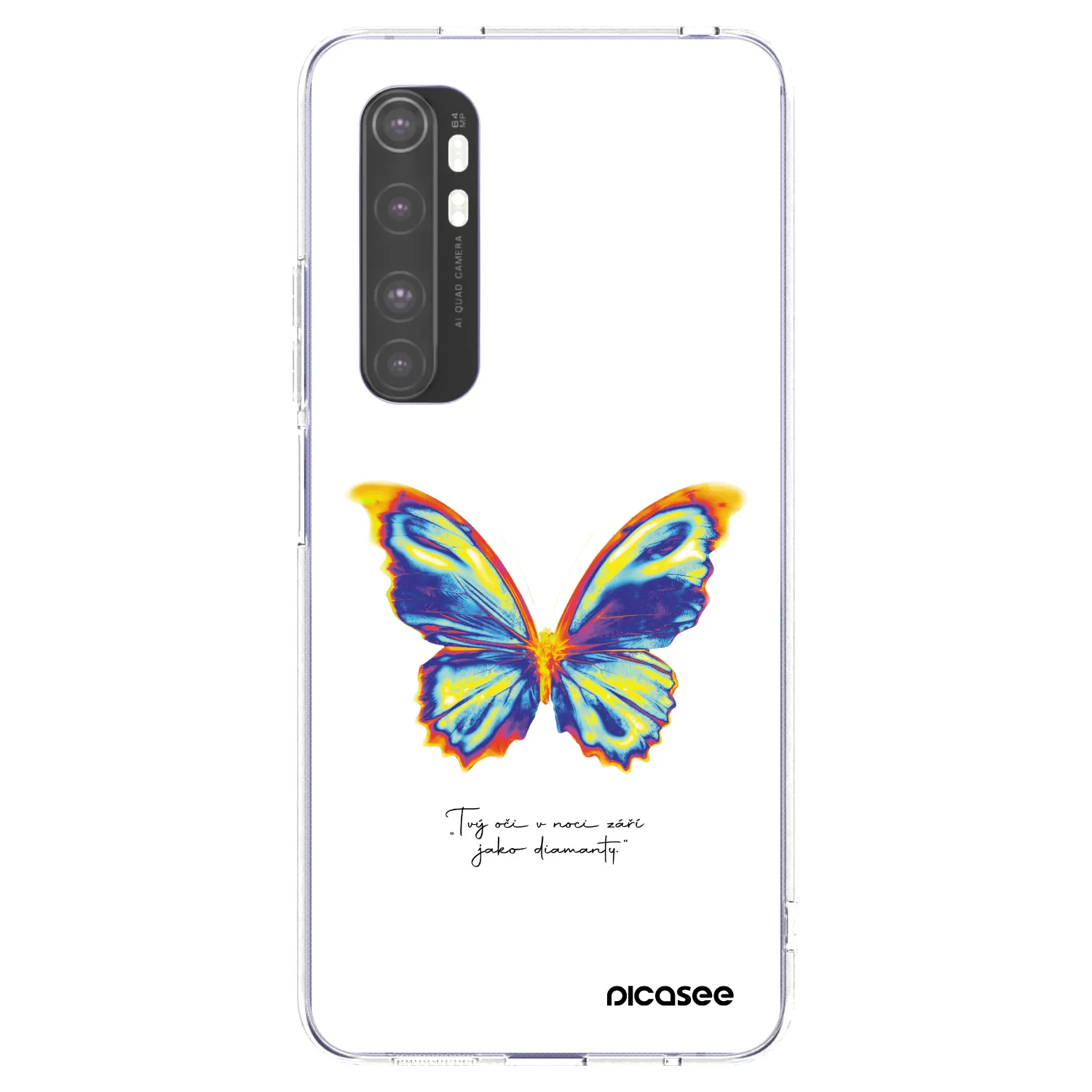 Picasee silikónový prehľadný obal pre Xiaomi Mi Note 10 Lite - Diamanty White