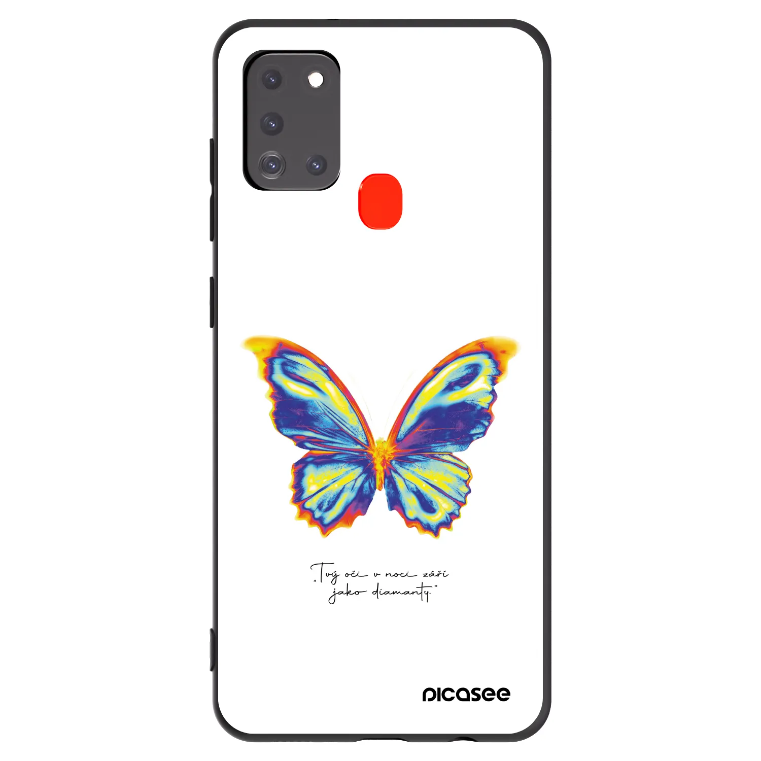 Picasee silikónový čierny obal pre Samsung Galaxy A21s - Diamanty White