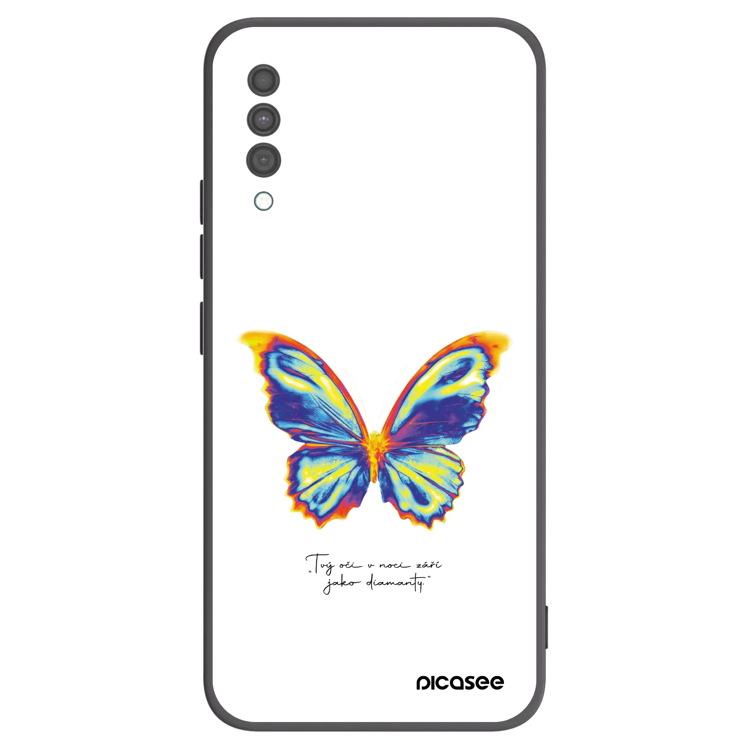 Picasee silikónový čierny obal pre Samsung Galaxy A30s A307F - Diamanty White