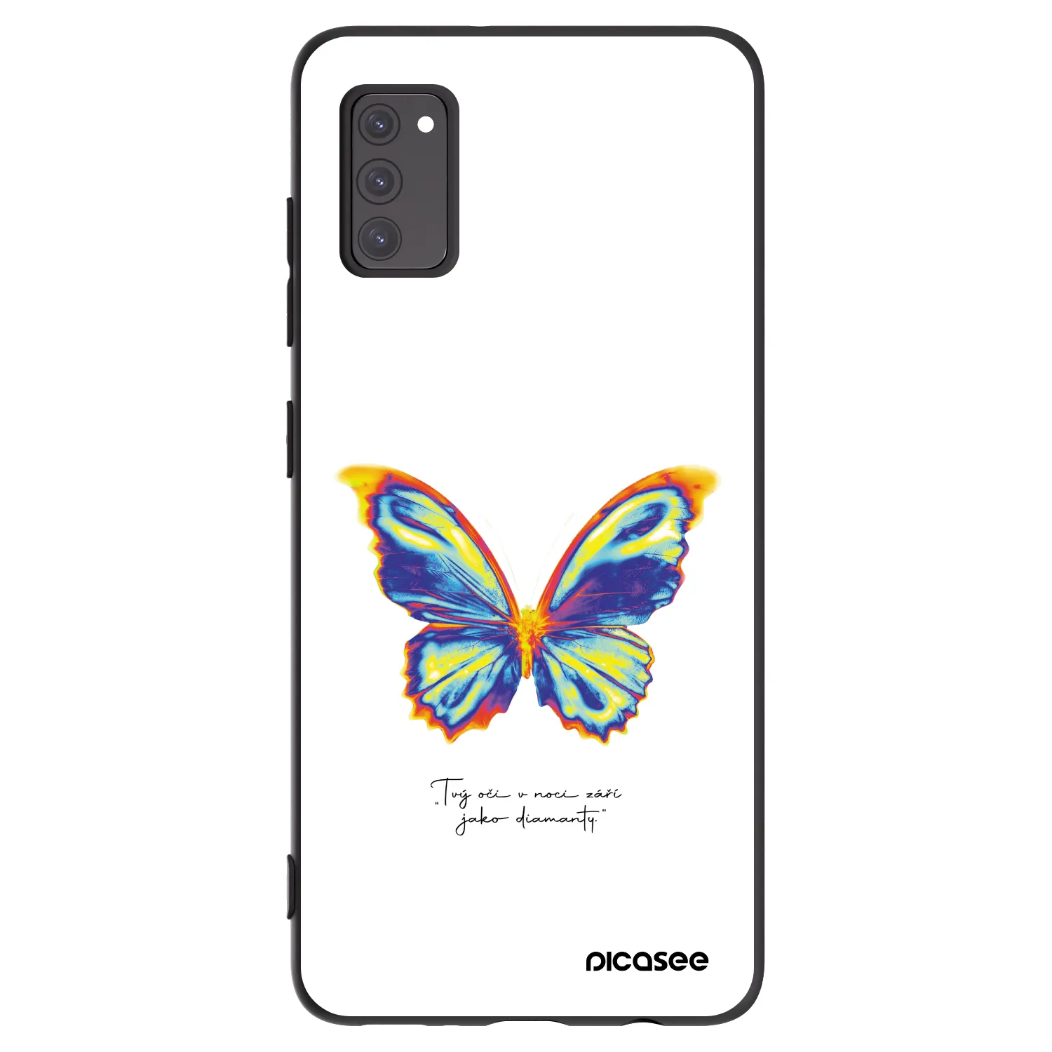 Picasee silikónový čierny obal pre Samsung Galaxy A41 A415F - Diamanty White