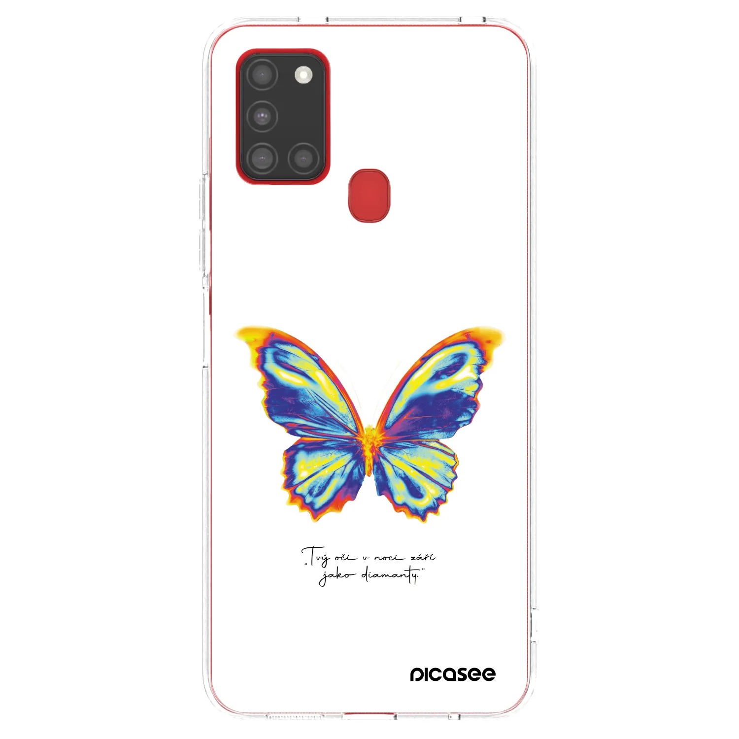 Picasee silikónový prehľadný obal pre Samsung Galaxy A21s - Diamanty White