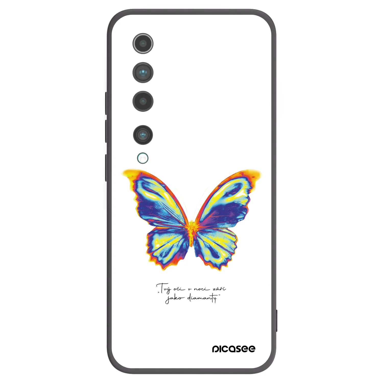 Picasee silikónový čierny obal pre Xiaomi Mi 10 - Diamanty White