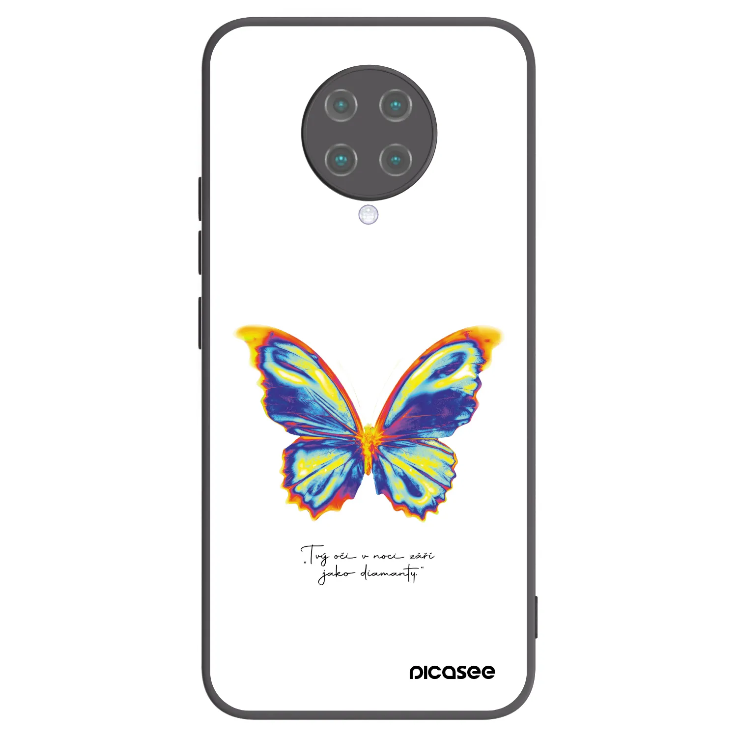 Picasee silikónový čierny obal pre Xiaomi Poco F2 Pro - Diamanty White