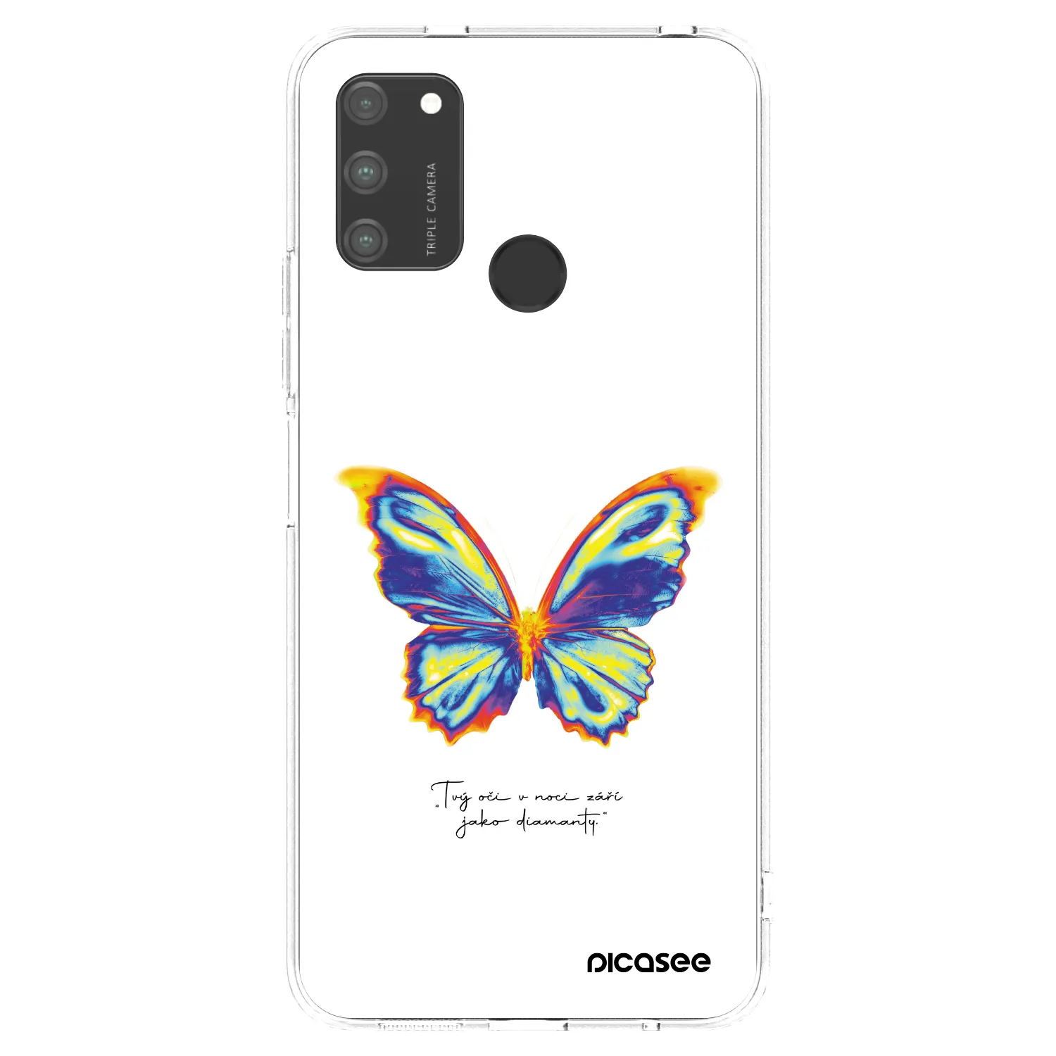 Picasee silikónový prehľadný obal pre Honor 9A - Diamanty White