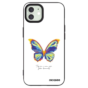 Picasee silikónový čierny obal pre Apple iPhone 12 - Diamanty White