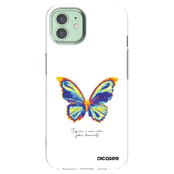 Picasee silikónový prehľadný obal pre Apple iPhone 12 - Diamanty White