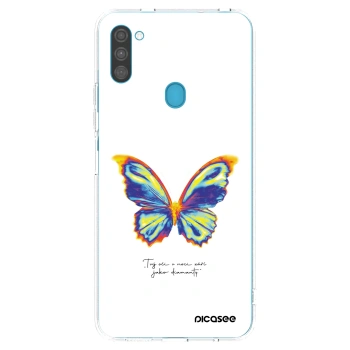Picasee silikónový prehľadný obal pre Samsung Galaxy M11 - Diamanty White