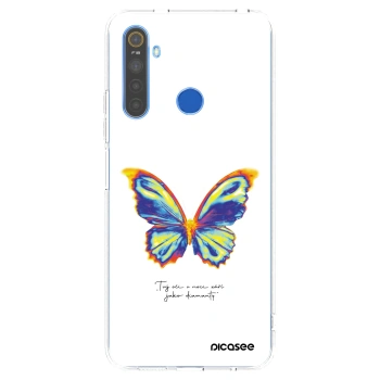 Picasee silikónový prehľadný obal pre Realme 5 - Diamanty White