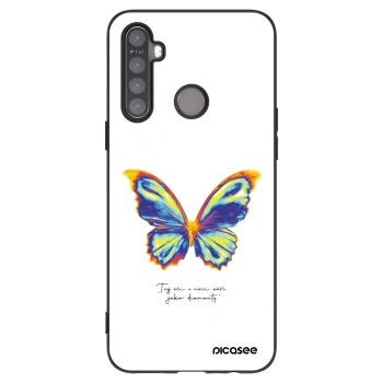 Picasee silikónový čierny obal pre Realme 5 - Diamanty White