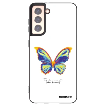 Picasee silikónový čierny obal pre Samsung Galaxy S21 5G G991B - Diamanty White