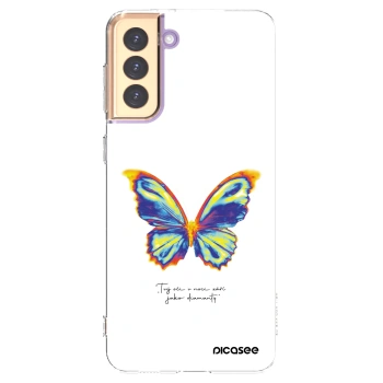 Picasee silikónový prehľadný obal pre Samsung Galaxy S21+ 5G G996F - Diamanty White