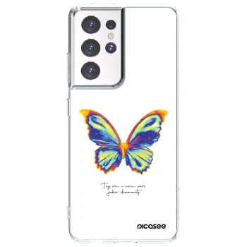 Picasee silikónový prehľadný obal pre Samsung Galaxy S21 Ultra 5G G998B - Diamanty White