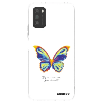 Picasee silikónový prehľadný obal pre Xiaomi Poco M3 - Diamanty White