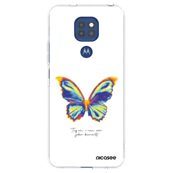 Picasee silikónový prehľadný obal pre Motorola Moto G9 Play - Diamanty White