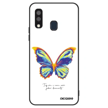 Obal pre Samsung Galaxy A40 A405F - Diamanty White