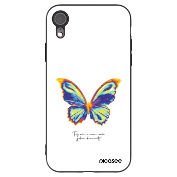 Picasee silikónový čierny obal pre Apple iPhone XR - Diamanty White