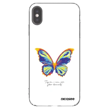 Picasee silikónový prehľadný obal pre Apple iPhone XS Max - Diamanty White