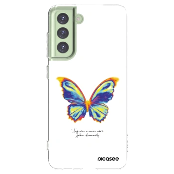 Picasee silikónový prehľadný obal pre Samsung Galaxy S21 FE 5G - Diamanty White