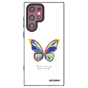 Picasee silikónový čierny obal pre Samsung Galaxy S22 Ultra 5G - Diamanty White