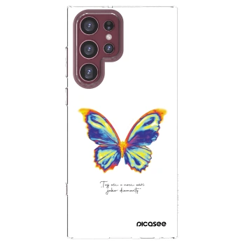 Picasee silikónový prehľadný obal pre Samsung Galaxy S22 Ultra 5G - Diamanty White
