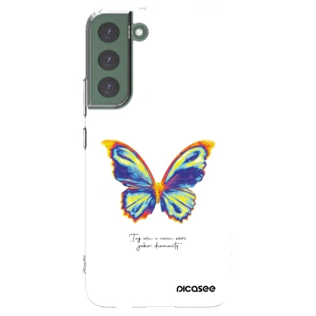 Picasee silikónový prehľadný obal pre Samsung Galaxy S22+ 5G - Diamanty White