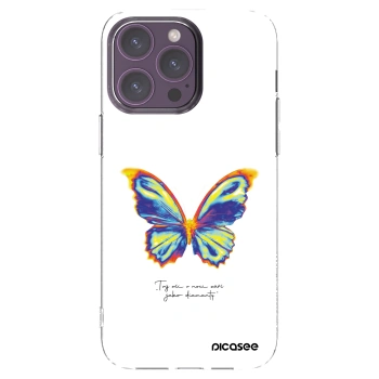 Picasee silikónový prehľadný obal pre Apple iPhone 14 Pro Max - Diamanty White