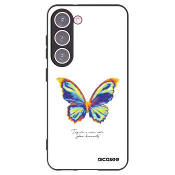 Picasee silikónový čierny obal pre Samsung Galaxy S23 5G - Diamanty White