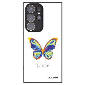 Picasee silikónový čierny obal pre Samsung Galaxy S23 Ultra 5G - Diamanty White