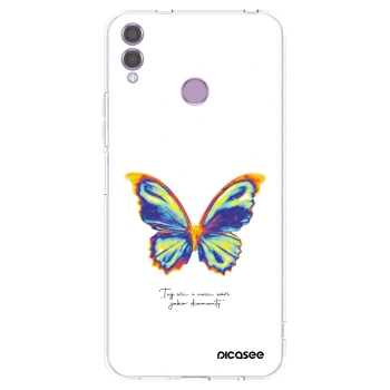 Picasee silikónový prehľadný obal pre Honor 8X - Diamanty White