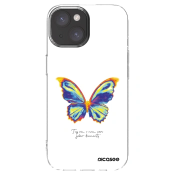 Picasee silikónový prehľadný obal pre Apple iPhone 15 - Diamanty White