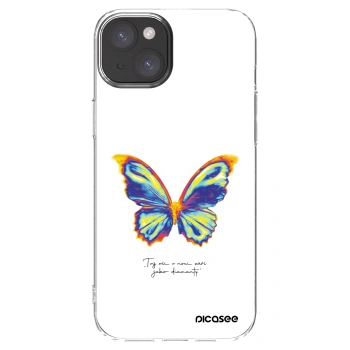 Picasee silikónový prehľadný obal pre Apple iPhone 15 Plus - Diamanty White