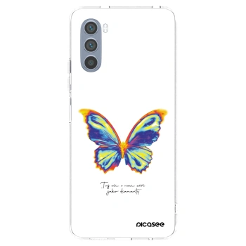 Picasee silikónový prehľadný obal pre Motorola Moto G62 - Diamanty White