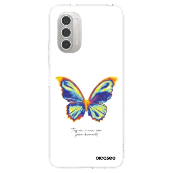 Picasee silikónový prehľadný obal pre Motorola Moto G51 - Diamanty White
